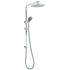 WELS Chrome Round 9" Rain Shower Head 5 Modes Massage Handheld Sliding Rail Set