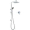 WELS Chrome Round 9" Rain Shower Head 5 Modes Massage Handheld Sliding Rail Set Mixer