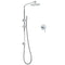 WELS Bathroom Round 8" Rain Shower Head Single Mode Brass Handheld Spray Rail Arm Set Mixer