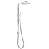 WELS 2 In 1 Shower Head Set Sliding Rail 3 Mode Handheld Arm 10" Round Chrome