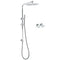 WELS 2 In 1 Shower Head Set Sliding Rail 3 Mode Handheld Arm 10" Round Chrome Taps