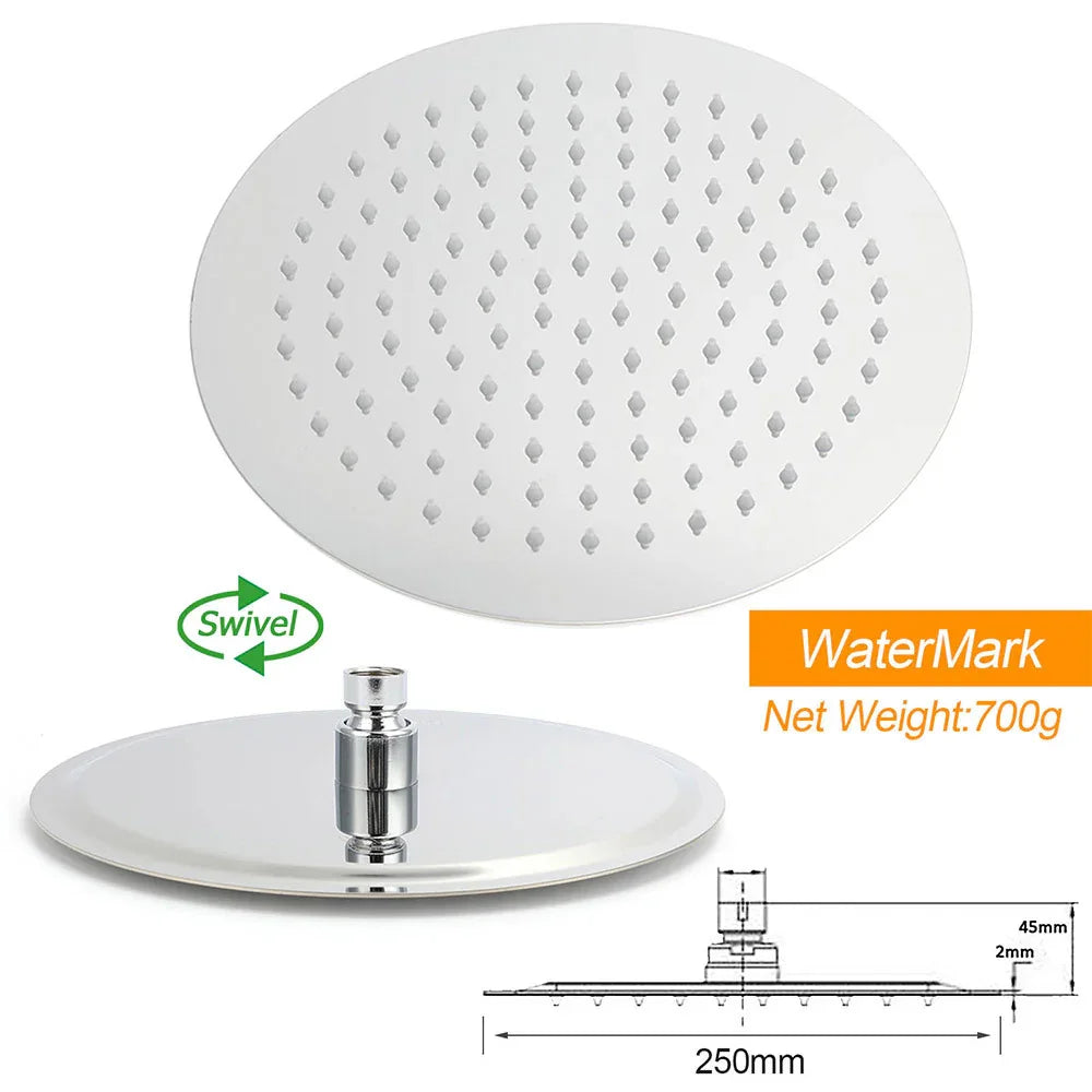 WELS 2 In 1 Shower Head Set Sliding Rail 3 Mode Handheld Arm 10