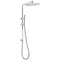 12" Rainfall + Brass Handheld Twin Shower Heads Rail Diverter Arm Round Set