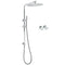 WELS 12" Rainfall + Brass Handheld Twin Shower Heads Rail Diverter Arm Round Taps Set