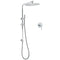 WELS 12" Rainfall + Brass Handheld Twin Shower Heads Rail Diverter Arm Round Mixer Set