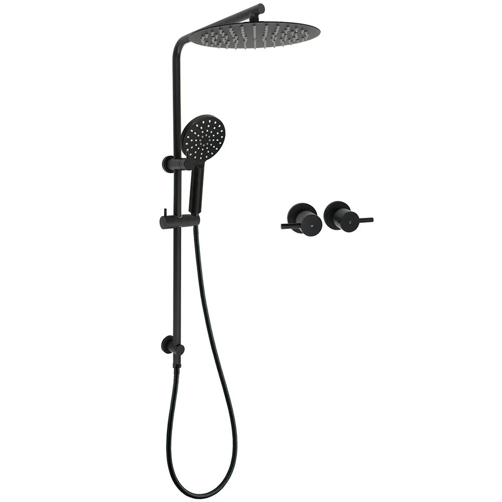 Matt Black Dual Shower 12