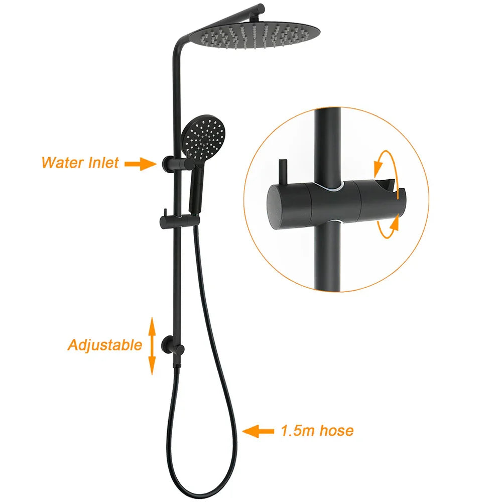 Matt Black Dual Shower 12