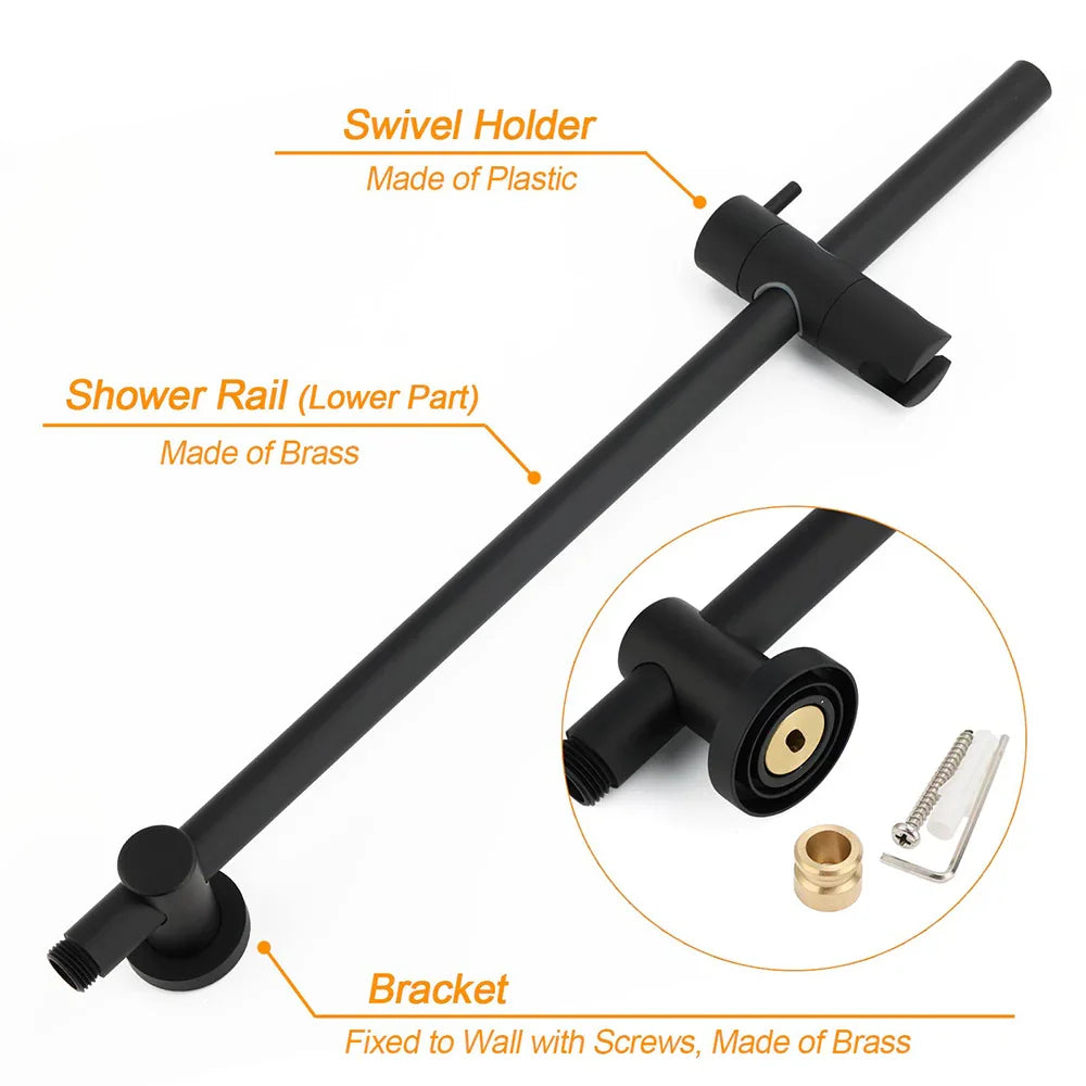 Matt Black Dual Shower 12