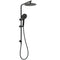 Matt Black 2in1 Round 9" Rainfall Shower Head & 3 Modes Handheld Silde Rail Set