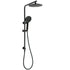 Matt Black 2in1 Round 9" Rainfall Shower Head & 3 Modes Handheld Silde Rail Set