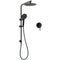 WELS Matt Black 2in1 Round 9" Rainfall Shower Head & 3 Modes Handheld Silde Rail Mixer Set