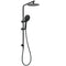 Matt Black Round 8" Shower Head Sliding Rail Arm 3 Modes Handheld Arm Dual Combo