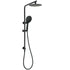 Matt Black Round 8" Shower Head Sliding Rail Arm 3 Modes Handheld Arm Dual Combo