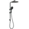 Matt Black Shower Set 12" Large Rain Head Handheld Sliding Rail Arm Round WELS