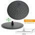 WELS Matt Black Shower Set 12" Large Rain Head Handheld Sliding Rail Arm Round Taps