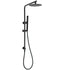 Matt Black Round 8" Rain Shower Head 3 Mode Handheld 2 in 1 Wall Arm Set