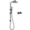 Matt Black Round 8" Rain Shower Head 3 Mode Handheld 2 in 1 Wall Arm Taps Set