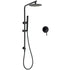 2‑in‑1 Shower Set – 8" Rain Head, Brass Handheld, Mixer, Matt Black