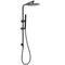 Matt Black Round 250mm Rain Shower Head Brass Handheld Slide Rail Riser Arm Set