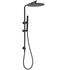 Round 300mm Rain Shower Head Brass Handheld Riser Rail Set Diverter Matt Black