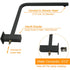 Matt Black Twin Shower Set Square 10" Rain Head 3 Modes Handheld Wall Arm Rail + Mixer