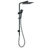 Dual Shower Square Large 12" Rainfall Head 3 Modes Handheld Wall Rail Matt Black