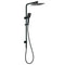 Matt Black Dual Shower Square 10" Rain Head 3 Modes Handheld Silde Rail Arm Set