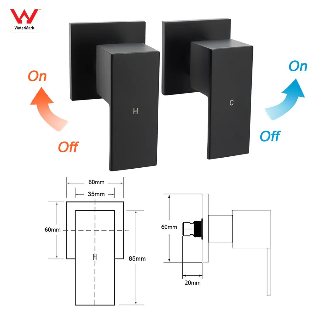 Matt Black Dual Shower Square 10