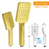 Brushed Gold 2in1 Set 8" Square Rain Shower Head 3 Modes Handheld Silde Rail Arm