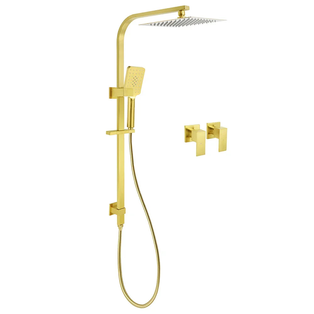 WELS Brushed Gold Square Shower 10