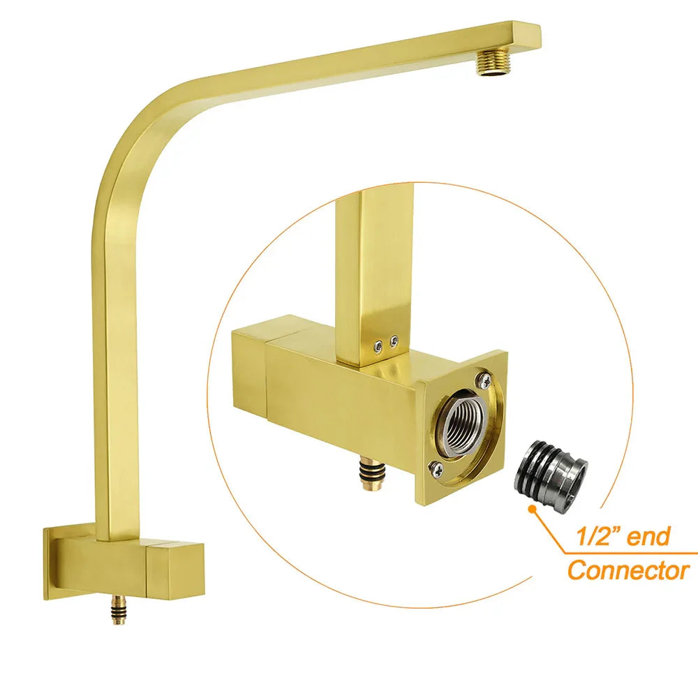 WELS Brushed Gold Square Shower 10