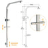 2‑in‑1 Shower Set – 8" Brushed Nickel, WELS 3‑Star, Rail & Handheld