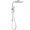 Brushed Nickel Square 2in1 Shower Set Large 12" Rain Head 3 Modes Handheld Silding Rail Arm