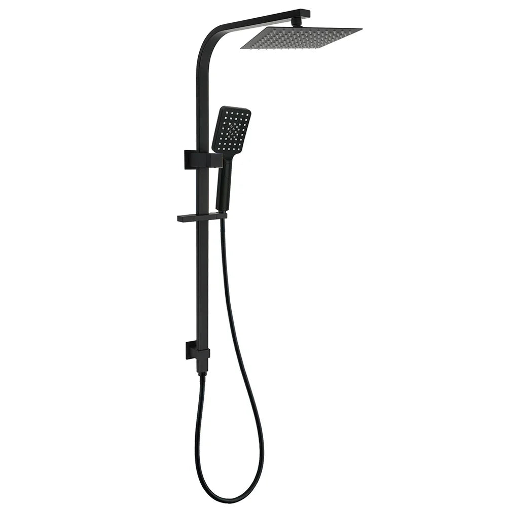 Matt Black Square 2in1 Shower Set 8