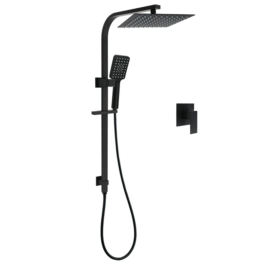 WELS Matt Black 2in1 Shower Set 10