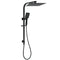 2in1 Shower Set Matt Black 12" Rainfall Head 3 Modes Handheld Silding Rail Combo