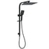 2in1 Shower Set Matt Black 12" Rainfall Head 3 Modes Handheld Silding Rail Combo