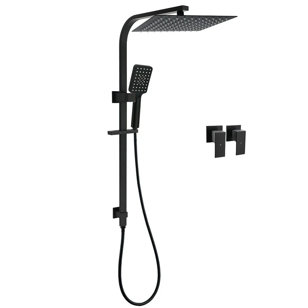 Dual Shower Set Matt Black 12