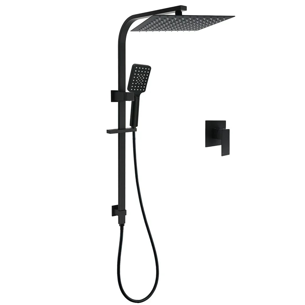 Dual Shower Set Matt Black 12