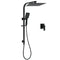Dual Shower Set Matt Black 12" Rainfall Head 3 Modes Handheld Silding Rail Combo Mixer