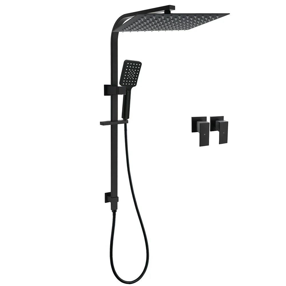 Matt Black Dual Shower Set 16