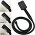 WELS Matt Black Dual Shower Set Large 16" Rainfall Head 3 Modes Handheld Silding Rail Combo Mixer