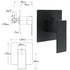 WELS Matt Black Dual Shower Set Large 16" Rainfall Head 3 Modes Handheld Silding Rail Combo Mixer