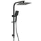 Matt Black Square 2in1 Shower 10" Rain Head 3 Modes Handheld Silde Rail Arm Set