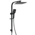 Matt Black Square 2in1 Shower 10" Rain Head 3 Modes Handheld Silde Rail Arm Set