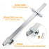 WELS Chrome 8" Dual Square Shower Set Rain Head 3 Modes Handheld Sliding Rail