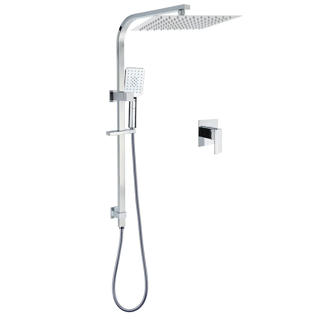 Chrome Dual Square Shower Set 12