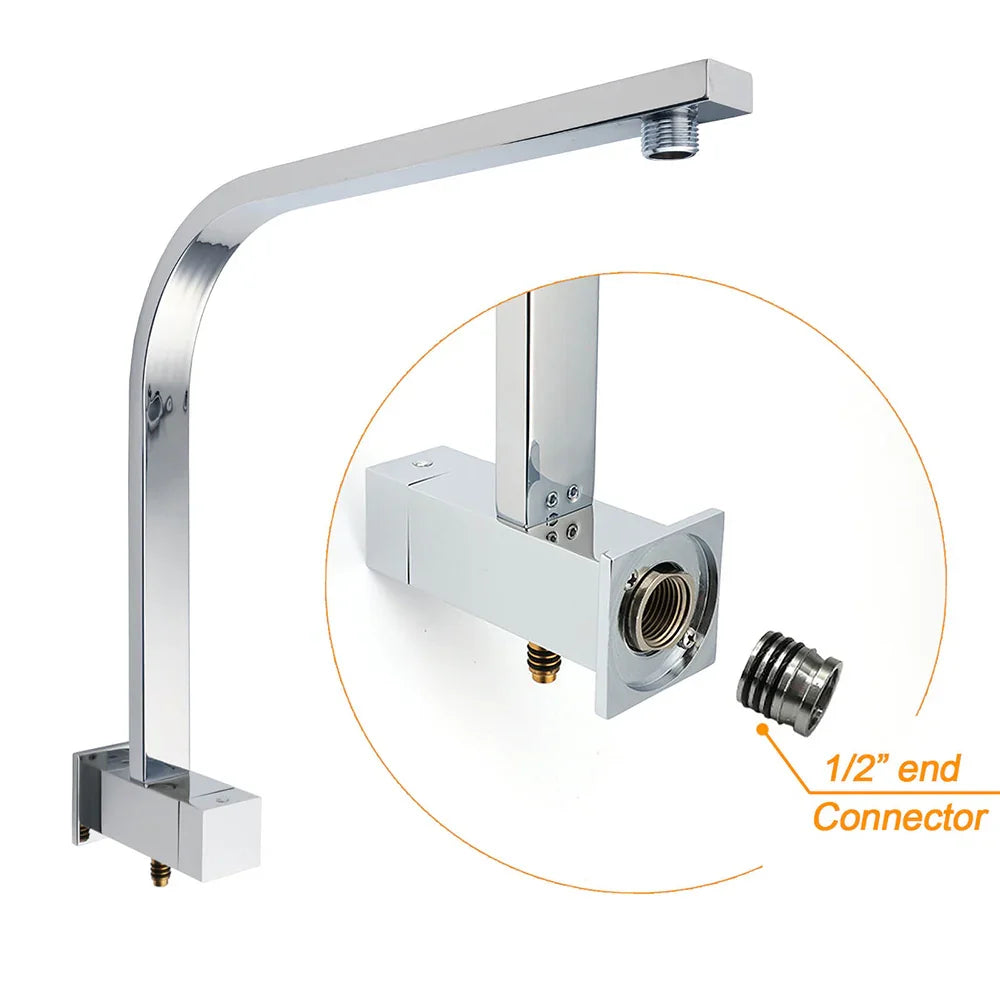 Chrome Dual Square Shower Set 12