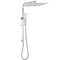 WELS Dual Square Shower Set Large 16" Rain Shower Head 3 Function Handheld Rail Arm