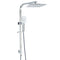 WELS 2IN1 Square Shower Head Set 10" Rain Handheld Sliding Rail Arm Inbuilt Diverter